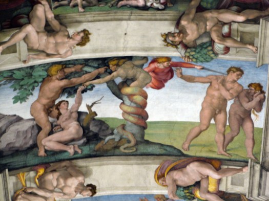 Michelangelo_temptation and Expulsion e